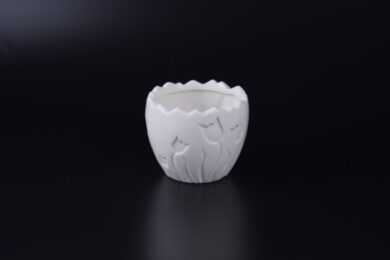 Miska/obal na květináč EASTER, porcelán, bílá, 9x7,5x9cm, ks  (EGO-365258)