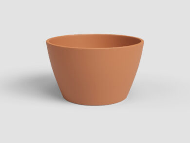 Květináč NÚBIA, 12cm, keramika, oranžová|LIGHT TERRACOTTA  (ZAC-836776)