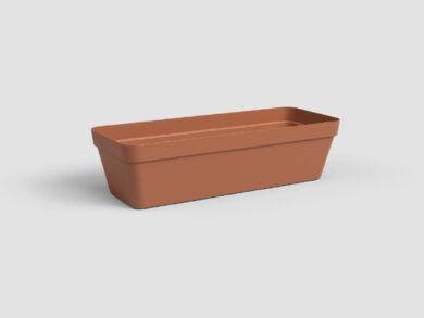 Truhlík CAPRI, se zásob. na vodu, 50cm, plast, hnědá|TERRACOTTA  (ZAP-837391)