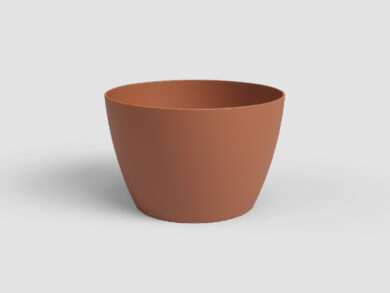 Květináč SAN REMO, 16cm, plast, hnědá|TERRACOTTA  (ZAP-840063)