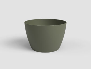 Květináč SAN REMO, 18cm, plast, zelená|DRY GREEN  (ZAP-840131)