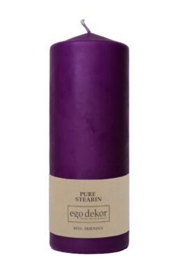 Svíčka ED ECO TOP pr.67x180mm, fialová | tmavě fialová | dark lilac  (ZBC-3771175)