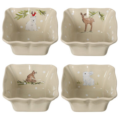 Miska zapékací 12cm|0,36L, DEER FRIENDS, bílá|Line  (ZCF-DF638-LIN)