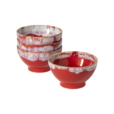 Miska - set 4ks 15cm|0,55L, LATTE BOWLS, červená  (ZCN-DSS09-RED)