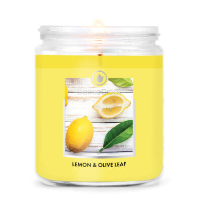 Svíčka s 1-knotem 0,2 KG LEMON & OLIVE LEAF, aromatická v dóze KP  (ZGC-7OZ728)