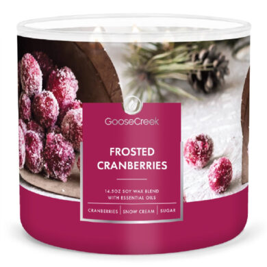 Svíčka 0,41 KG FROSTED CRANBERRIES, aromatická v dóze, 3 knoty  (ZGC-GC151240)