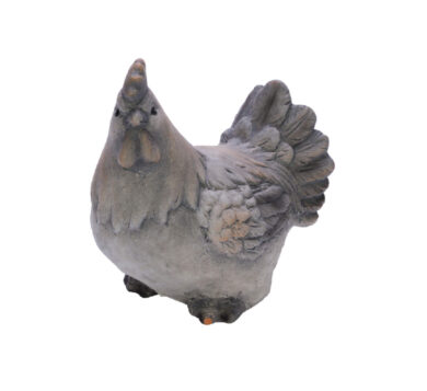 Huhn, grau, Ton, 13,5x10x14,5cm  (ZGE-12202170)