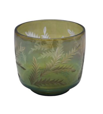 Svícen skleněný TeaLight, světlá zelená, 13x13x  (ZGE-22102376)